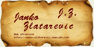 Janko Zlatarević vizit kartica